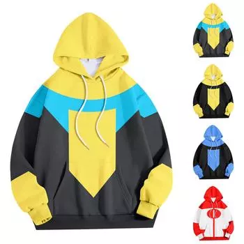 Толстовка-свитшот с цветным принтом для взрослых S красный