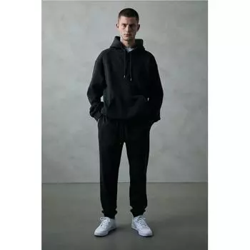 Толстовка свободного кроя HM черного цвета XS