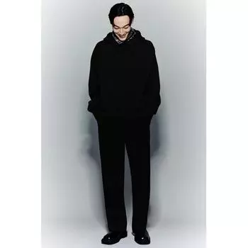 Толстовка свободного кроя HM черного цвета XS