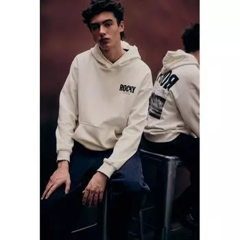 Толстовка свободного кроя HM кремового цвета Rocky XS