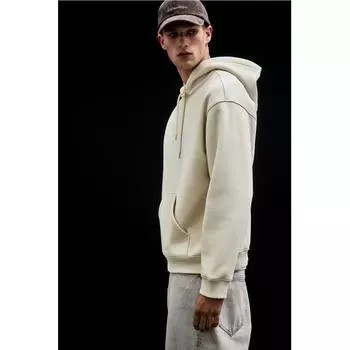 Толстовка свободного кроя HM светло-бежевого цвета S