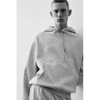 Толстовка свободного кроя HM LightHt Grey Melange XS
