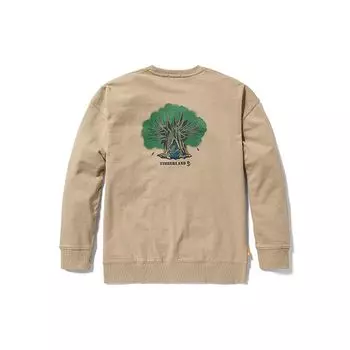 Толстовка свободного кроя с принтом логотипа Timberland Back Tree, унисекс, Light-Earth A6BDT-269 XL
