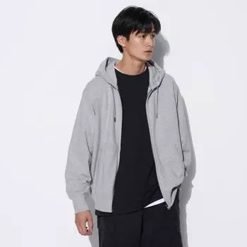 Толстовка UNIQLO, парка на молнии с длинными рукавами