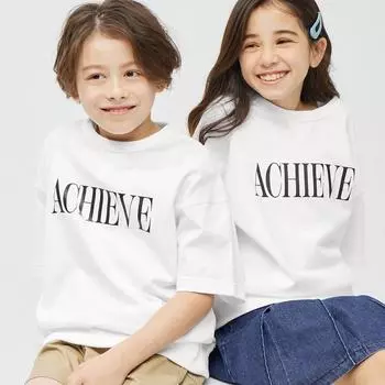 Толстовка унисекс GU by Uniqlo KIDS с логотипом на 5-минутном рукаве