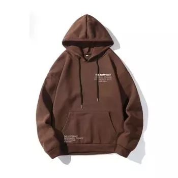 Толстовка унисекс Oversize с капюшоном и принтом Happiest