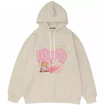 Толстовка унисекс с принтом в виде сердца и букв Top S белый