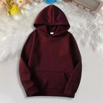 Толстовка унисекс Yousheng с большим передним карманом, однотонная свободная толстовка с капюшоном, длинные рукава, повседневная спортивная толстовка с капюшоном S хаки