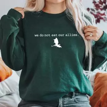 Толстовка We Do Not Eat Our Allies Fourth Wing Basgiath War College Hoodie Унисекс-толстовки с капюшоном Dragon Die or Fly Graphic Hoodies S бордовый