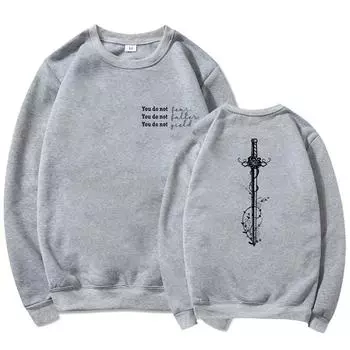 Толстовка You Do Not Yield Throne of Glass Hoodie Мужская и женская толстовка с длинным рукавом A Court of Thorns and Roses Court of Dreams S серый