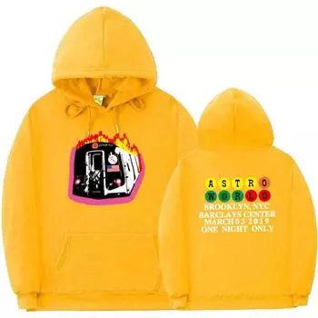 Толстовки ASTROWORLD Tour Brooklyn, хлопковая толстовка с капюшоном унисекс в стиле хип-хоп, толстовка с капюшоном кактуса Джека 2XL