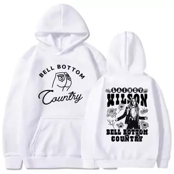 Толстовки Bell Bottom Country Lainey Wilson Singer Graphic Hooded Pullovers Streetwear Unisex Hoodie XS белый