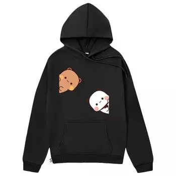 Толстовки Bubu Dudu, парные топы, мультяшный медведь-панда, толстовка для женщин, кавайная одежда, корейский свитер Harajuku, весна, Sudadera S