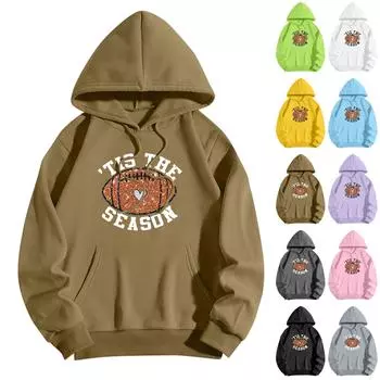 Толстовки для девочек-подростков с длинным рукавом и принтом букв, повседневные графические толстовки с капюшоном, пуловер с завязками, симпатичная толстовка большого размера