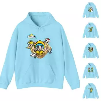 Толстовки для девочек-подростков с длинным рукавом и принтом букв, пуловер с симпатичным капюшоном XXL оранжевый