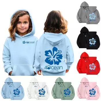 Толстовки для девочек-подростков с длинным рукавом и принтом букв, повседневные графические толстовки с капюшоном, пуловер с завязками, симпатичная толстовка большого размера 110 красный