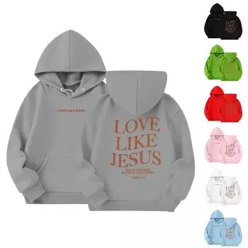 Толстовки для девочек-подростков с графическим принтом и буквами, повседневные толстовки с длинным рукавом и завязками, симпатичная толстовка большого размера 110 чёрный