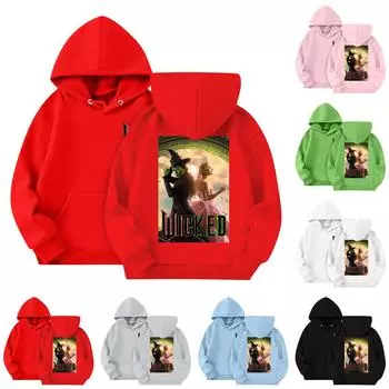 Толстовки для девочек-подростков, толстовки с длинным рукавом, пуловер на шнурке, симпатичная толстовка большого размера 3-14 лет 130 чёрный