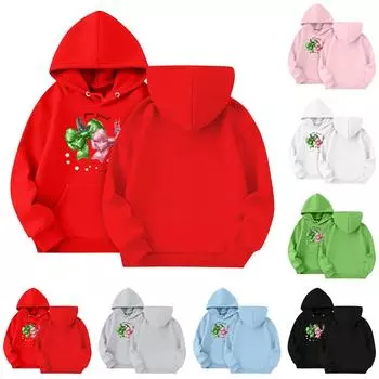 Толстовки для девочек-подростков, толстовки с длинным рукавом, пуловер на шнурке, симпатичная толстовка большого размера 3-14 лет 110 чёрный