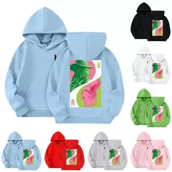 Толстовки для девочек-подростков, толстовки с длинным рукавом, пуловер на шнурке, симпатичная толстовка большого размера 3-14 лет 110 чёрный