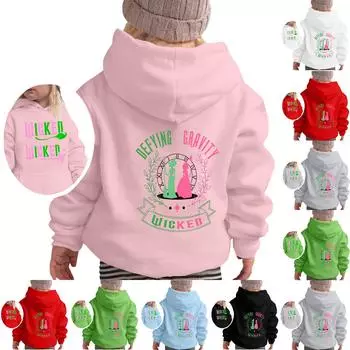 Толстовки для девочек-подростков, толстовки с длинным рукавом, пуловер на шнурке, симпатичная толстовка большого размера 3-14 лет 110 чёрный