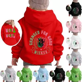 Толстовки для девочек-подростков, толстовки с длинным рукавом, пуловер на шнурке, симпатичная толстовка большого размера 3-14 лет 110 чёрный