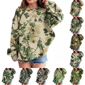 Толстовки для девочек-подростков, толстовки с длинным рукавом, пуловер с завязками, симпатичная толстовка большого размера 100 армия зеленый