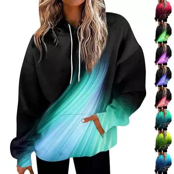 Толстовки для женщин, толстовки большого размера, флисовая повседневная толстовка с длинным рукавом и воротником L фиолетовый