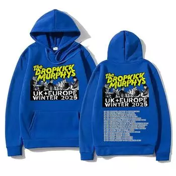 Толстовки Dropkick Murphys UK and Europe Winter 2025 Tour Sweatshirts New Design Pop Pullovers Unisex High Street Clothing XS чёрный