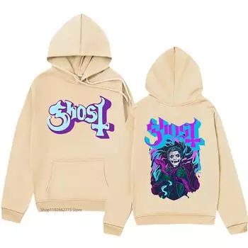 Толстовки Ghost Band с принтом музыки, толстовка женская/мужская зимняя одежда для женщин, топы с длинными рукавами Manga S