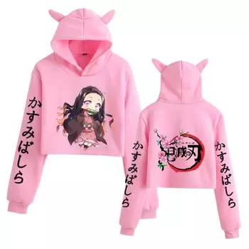 Толстовки Kimetsu No Yaiba Demon Slayer с принтом в стиле аниме Kamado Nezuko Harajuku Hoodie Unisex Y2k Clothing Sudadera XXL белый