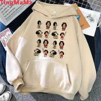Толстовки Mafalda унисекс с принтом в стиле хип-хоп Oversized-худи унисекс гранж Толстовка унисекс L