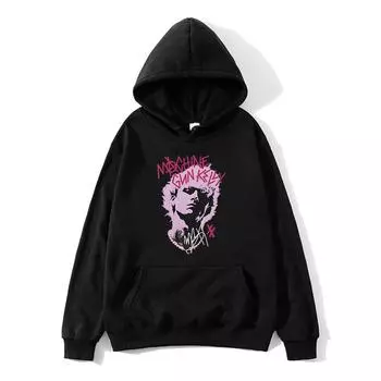 Толстовки Mgk XX EST Til I Die с принтом рэпера Machine Gun Kelly с капюшоном и длинным рукавом в стиле хип-хоп Moletom XS белый