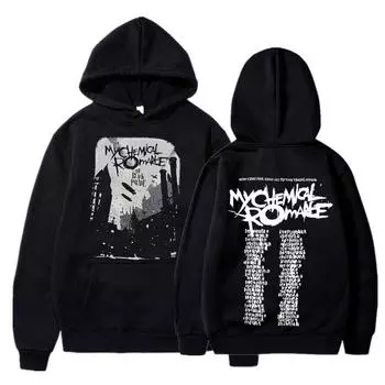Толстовки My Chemical Romance унисекс/женские, черная толстовка с капюшоном Parade в стиле панк, эмо-рок, осенне-зимняя куртка, пальто, одежда оверсайз, топы 2XL