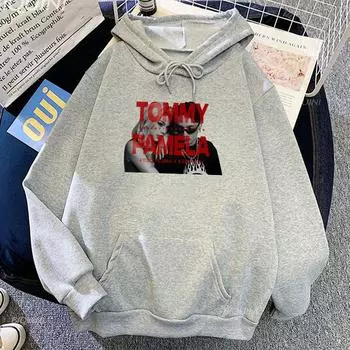 Толстовки Peso Pluma Kenia Os с капюшоном TOMMY & PAMELA 2024 Song Graphic Sweatshirts Streetwear Hip Hop Winter Unisex Hoodie Print Hoody XS серый