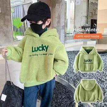 Толстовки повседневные, простые, милые, с вышивкой, плюшевые буквы, весна-осень 110