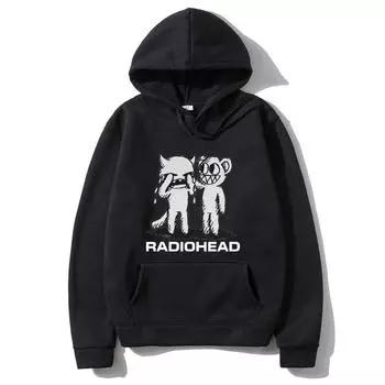 Толстовки Radiohead с капюшоном Punk Indie Rock Band Print Streetwear Унисекс для женщин Оверсайз Толстовки с капюшоном Хип-хоп Пуловер Унисекс Спортивный костюм 2XL