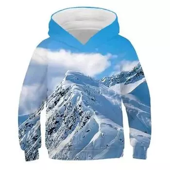 Толстовки с 3D-принтами и изображением волков и животных для детей, уличная одежда для девочек и мальчиков, детские толстовки с длинным рукавом, осенне-зимняя одежда 100cm