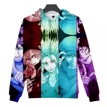 Толстовки с 3D принтом Dr Stone, толстовка с капюшоном в стиле аниме Dr Stone для мальчиков и девочек, милый детский пуловер с героями мультфильмов S