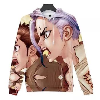 Толстовки с 3D принтом Dr Stone, толстовка с капюшоном в стиле аниме Dr Stone для мальчиков и девочек, милый детский пуловер с героями мультфильмов S
