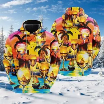 Толстовки с 3D-принтом в виде бокала красного вина для мужчин, модная одежда Harajuku, графические толстовки для вечеринок с вином, гавайские коктейльные свитера, топы S