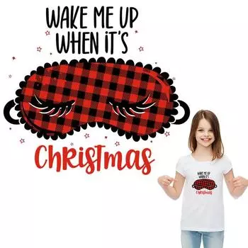 Толстовки с буквенным принтом, рождественские Parches Ropa, термопресс, аппликация, наклейки для одежды «сделай сам», железные нашивки, художественные ремесла 20x18.2cm