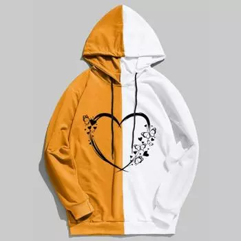 Толстовки с капюшоном Butterfly для женщин, модные, индивидуальные, с капюшоном, подростковые, повседневные, с длинным рукавом, толстовки, топы S