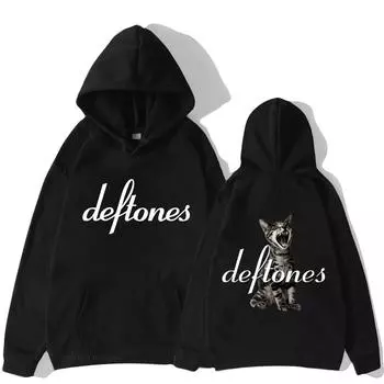 Толстовки с капюшоном Deftones, мужская толстовка с меховой группой Tour, женская уличная одежда в стиле ретро в стиле гранж, зимняя одежда унисекс с длинным рукавом с капюшоном 2XL