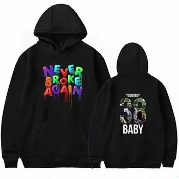 Толстовки с капюшоном для молодых парней Толстовки Never Broke Again Мужская толстовка с капюшоном Хип-хоп толстовка Пальто для мальчиков Толстовка Одежда Рэпер S