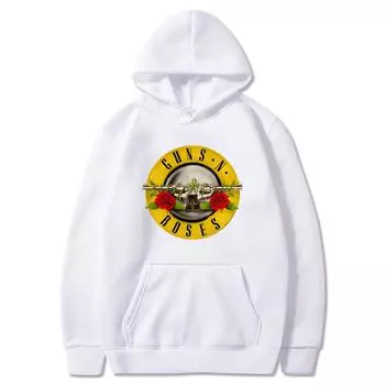 Толстовки с капюшоном для рок-группы Guns N Roses Print унисекс женская уличная толстовка с капюшоном L бежевый