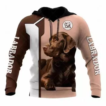Толстовки с капюшоном для собак и собак, мужская толстовка, осенне-зимняя мужская толстовка с 3D принтом, свободная уличная одежда, толстовка в стиле хип-хоп 4XL