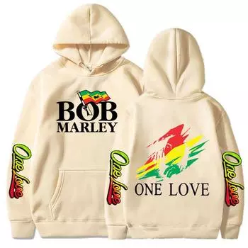 Толстовки с капюшоном для женщин с изображением рэпера Боба Марли Legend Reggae One Love, женские толстовки с капюшоном с длинным рукавом, свободные свитера, уличная одежда S