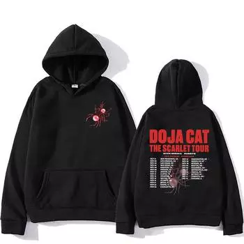 Толстовки с капюшоном Doja Cat The Scarlet Tour с длинным рукавом для мужчин и женщин, удобные весенние флисовые повседневные пуловеры XS серый