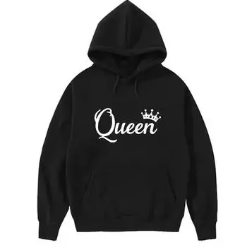 Толстовки с капюшоном Fashion Queen с буквенным принтом для мужчин и женщин, уличная одежда, толстовки с капюшоном, спортивные свитера Harajuku, одежда унисекс S